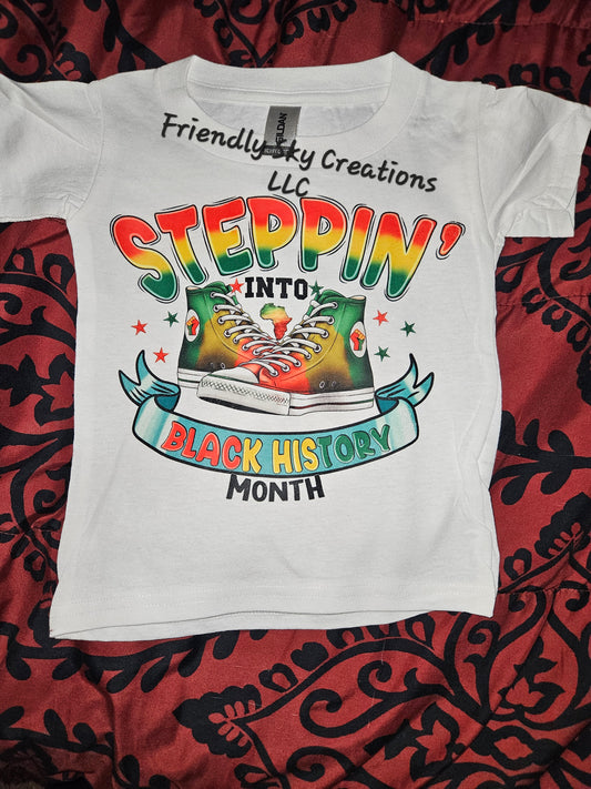 Kids Steppin into Black History Shirt