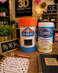 School Glue Inspired 3D Printed Clorox holder