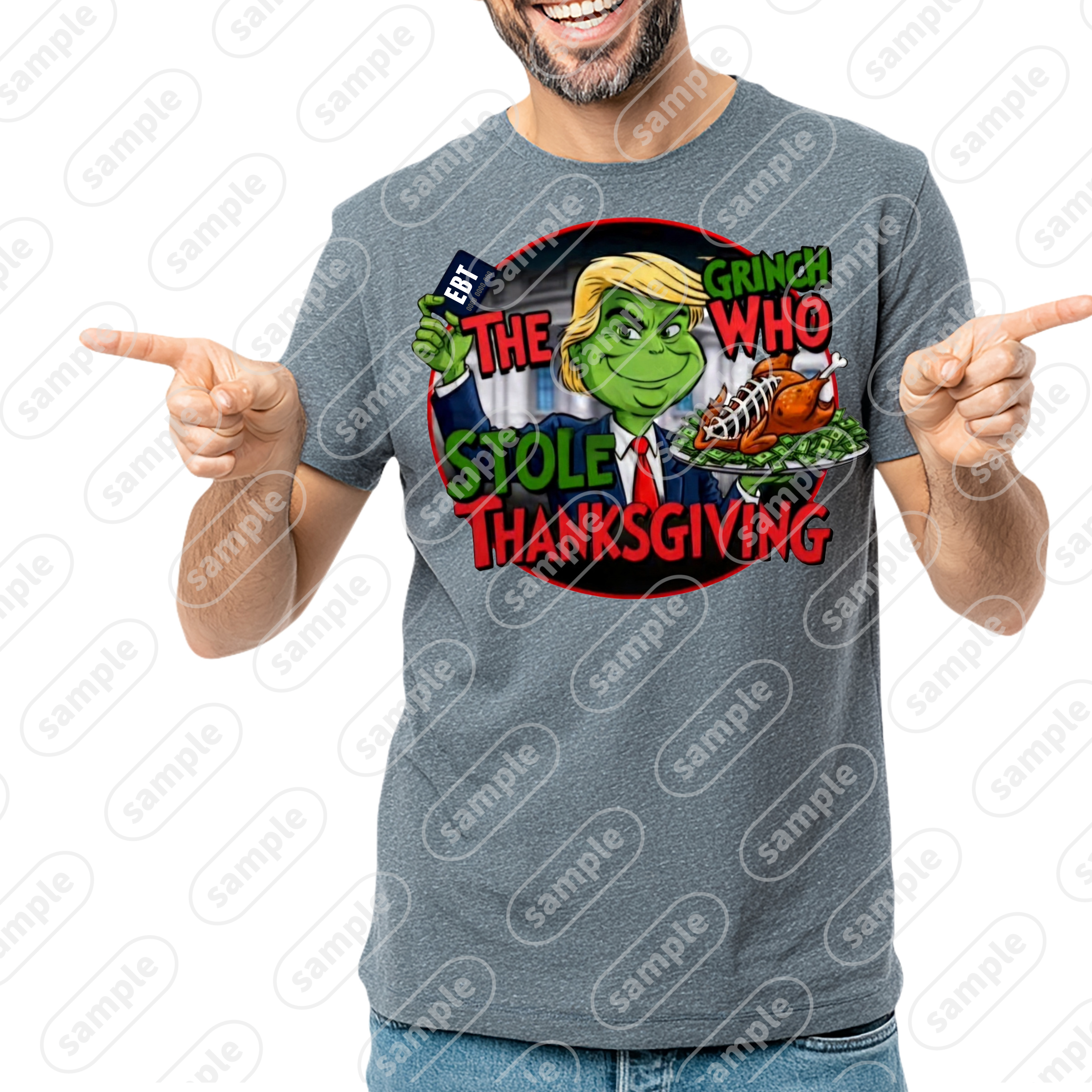 Grinch Stole Thanksgiving sweatshirt, shirt, hoodie, Trump cartoon