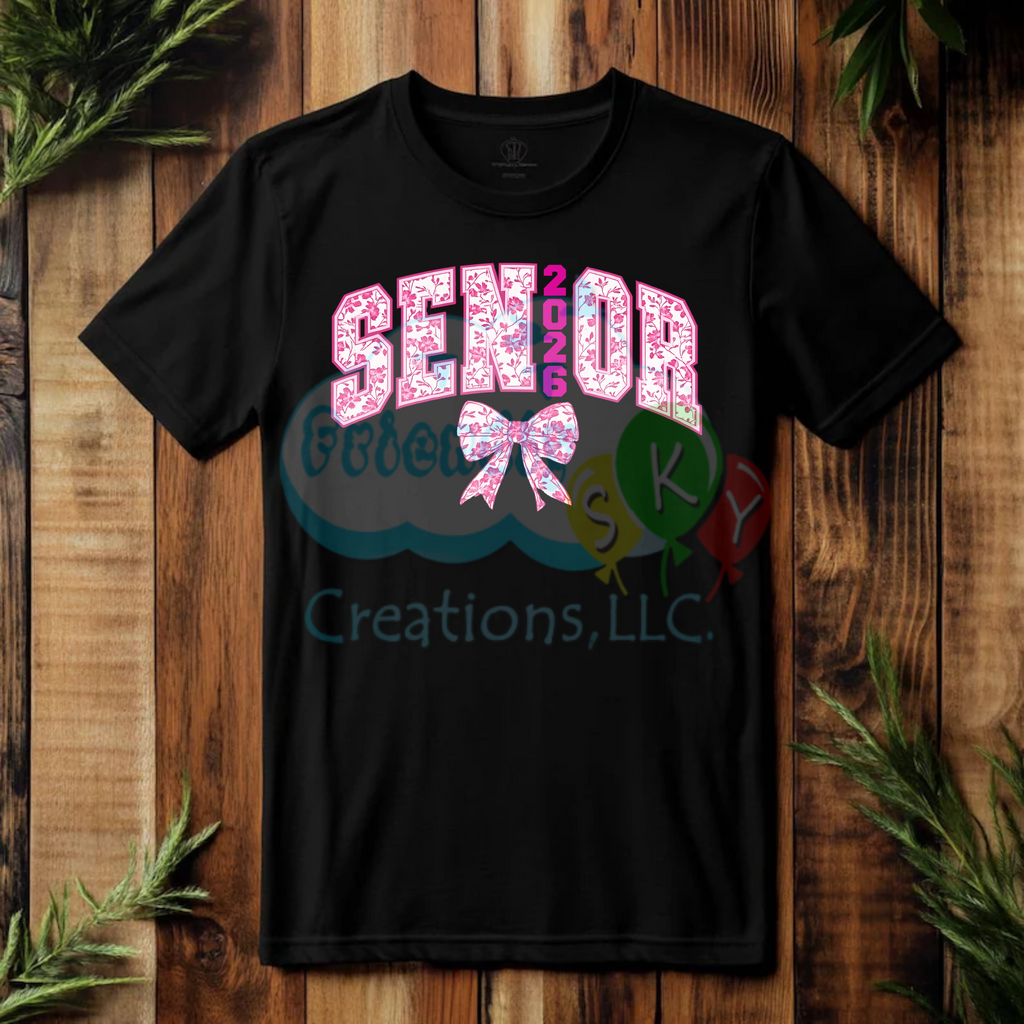 Flower SENIOR w/ bow, PNG FILE, clipart