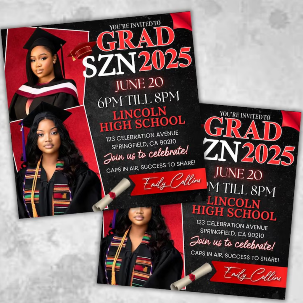 Invitations, Graduation, Wedding, Birthday, Celebration
