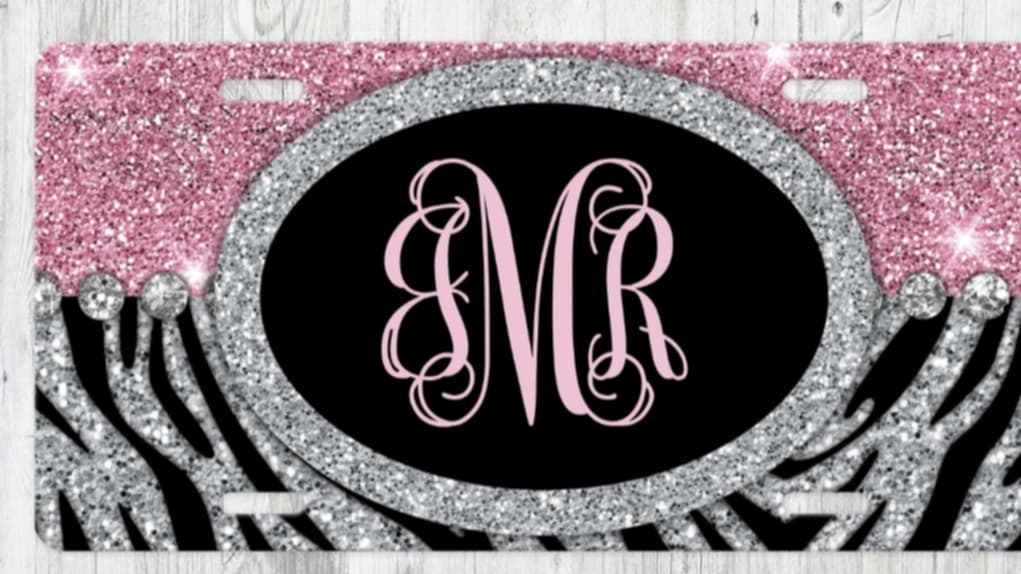Personalized Car Tag-License Plate-Personalized Gift-Monogram-Car Tag-Car License Plate-Car Tag-Gifts for Her-Sublimation Printer
