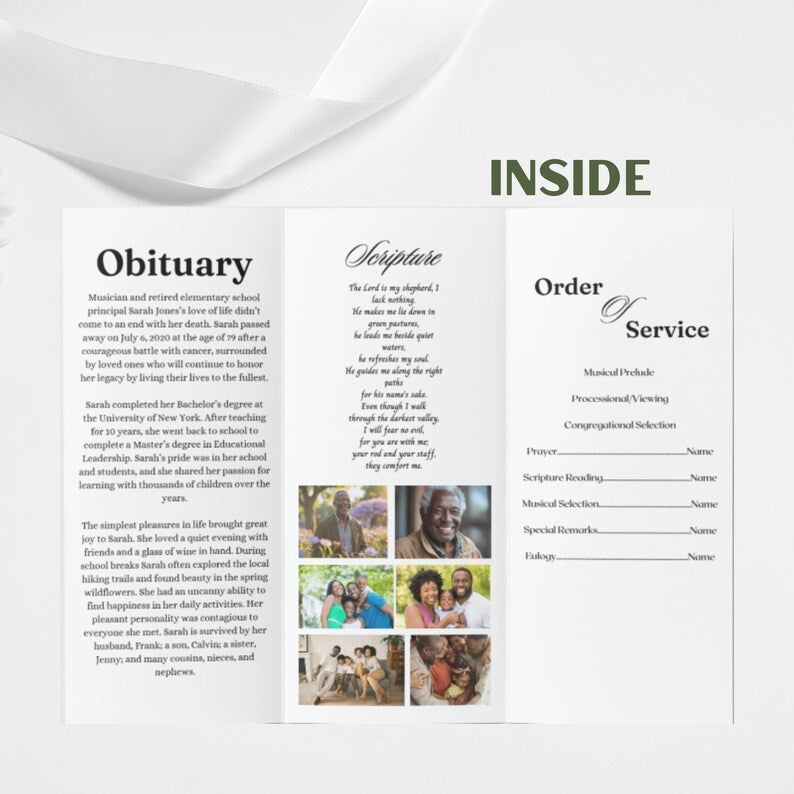 Memorial/Funeral Programs