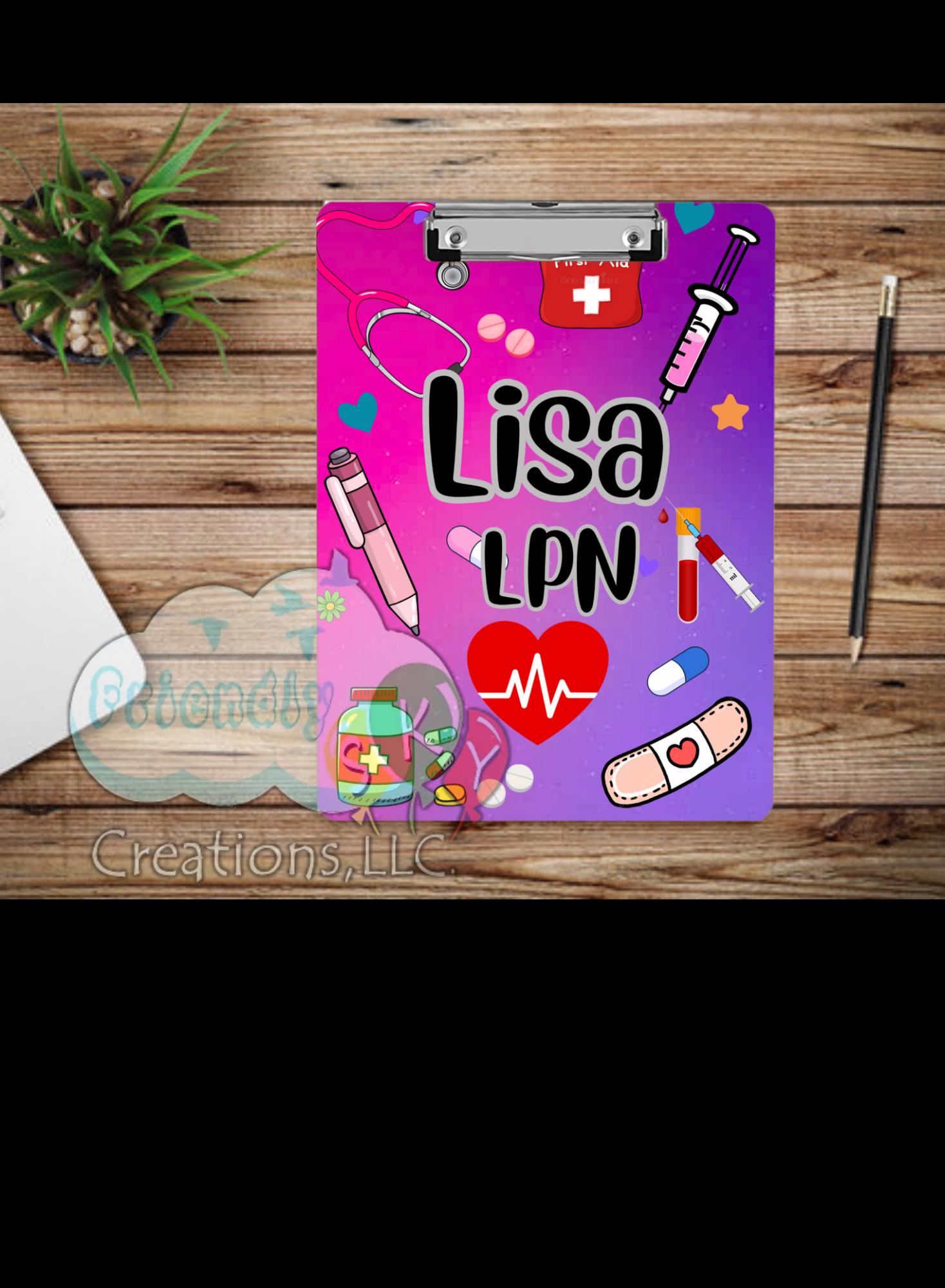 Nurse Personalized Clip Boards