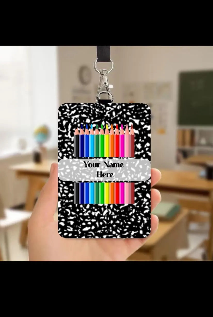 Personalized Teacher ID Badge Holders