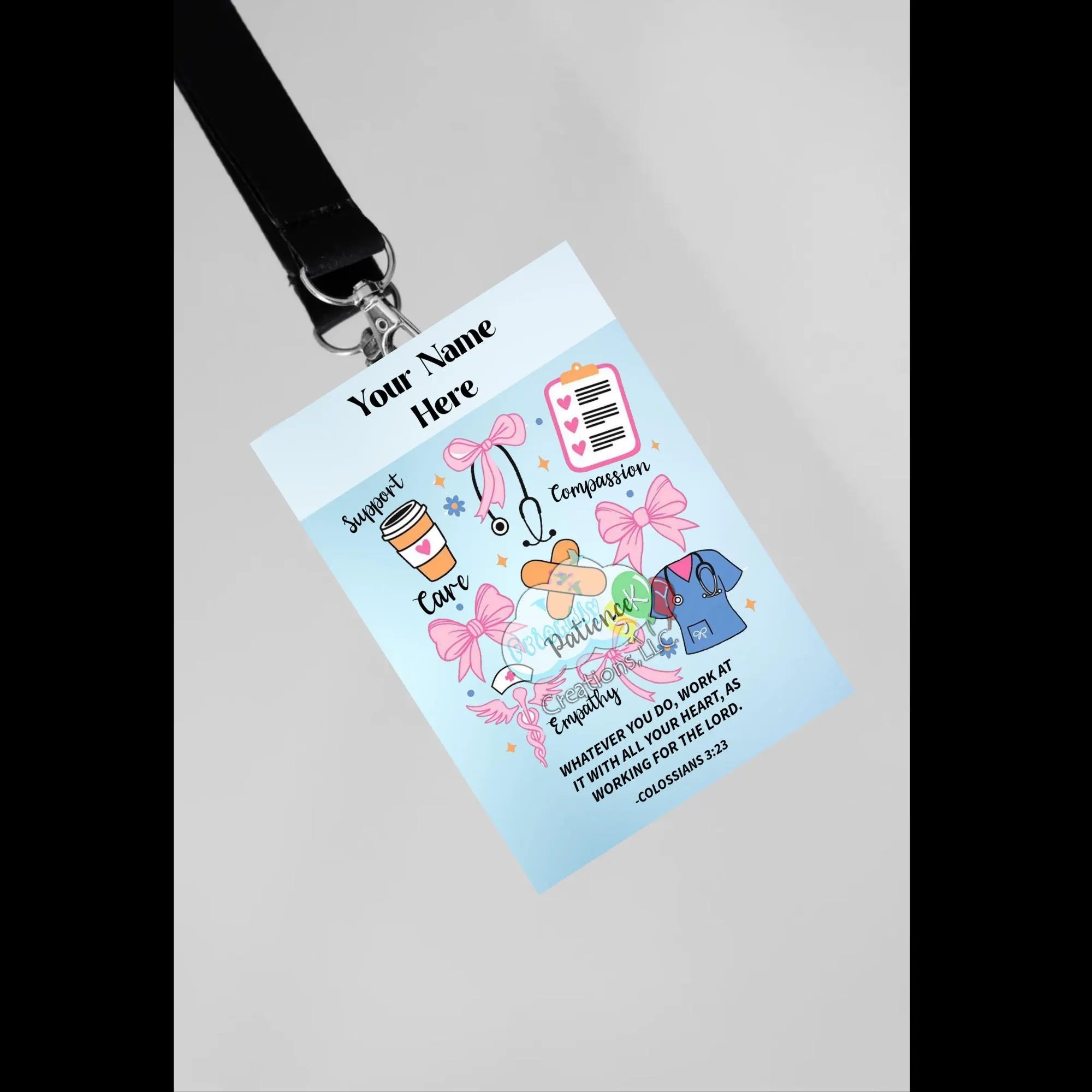Personalized Medical ID Badge Holders