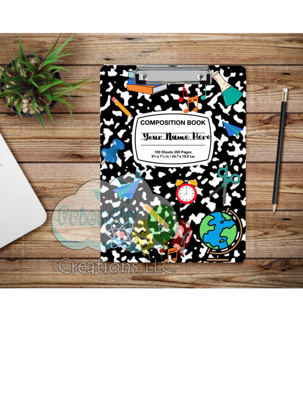 Personalized Teacher Composition Clip Board