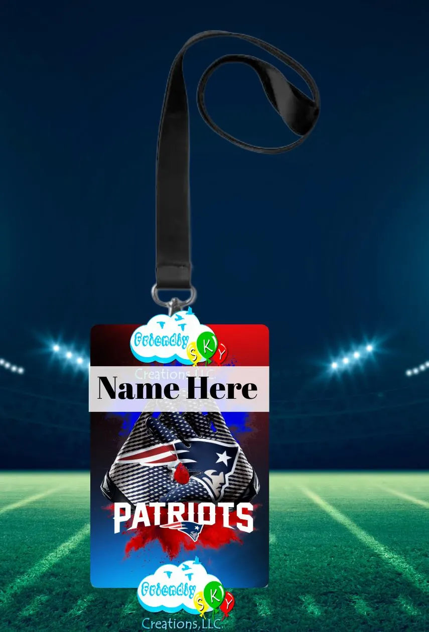 NFL Leather ID Card Holder, ID Holder With Lanyard, Rep your Team at work (Copy)