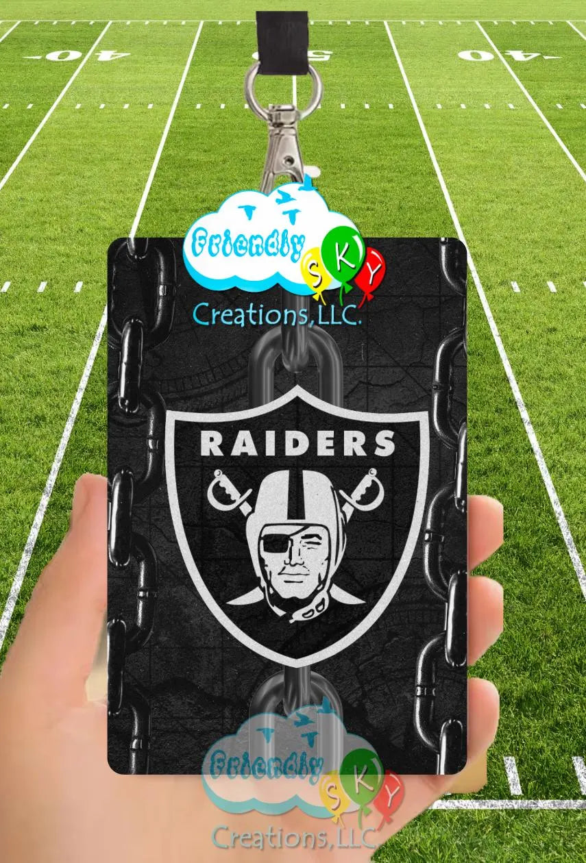 NFL Leather ID Card Holder, ID Holder With Lanyard, Rep your Team at work (Copy)