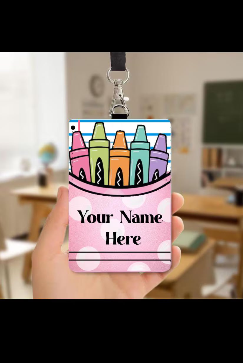 Personalized Teacher ID Badge Holders