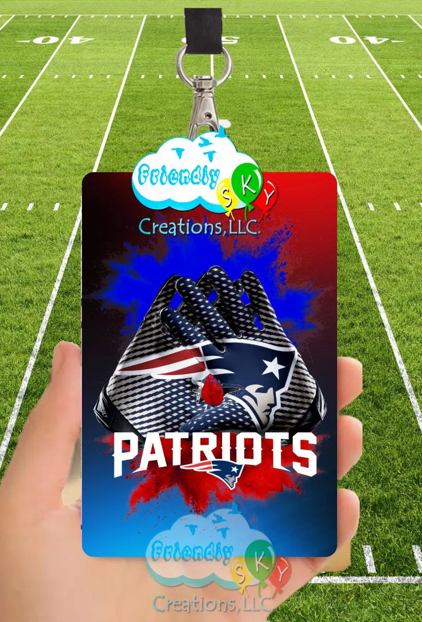 NFL Leather ID Card Holder, ID Holder With Lanyard, Rep your Team at work (Copy)