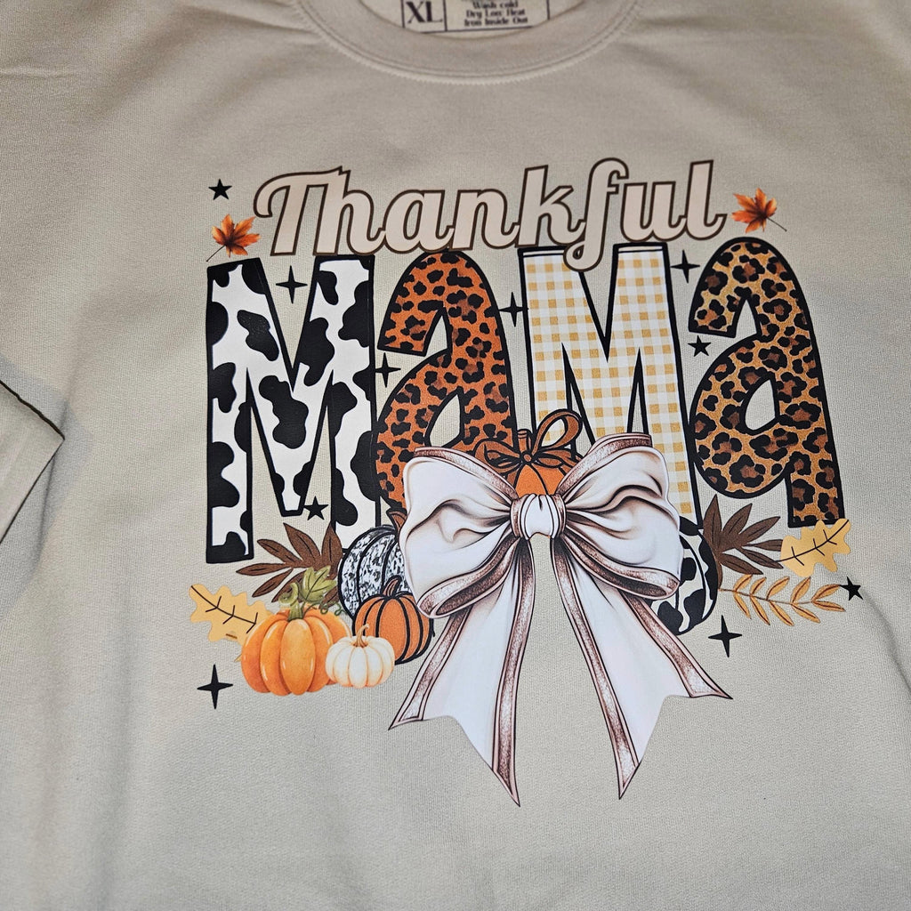 Thankful MAMA png, Thanksgiving shirt design PNG file, Clipart Image