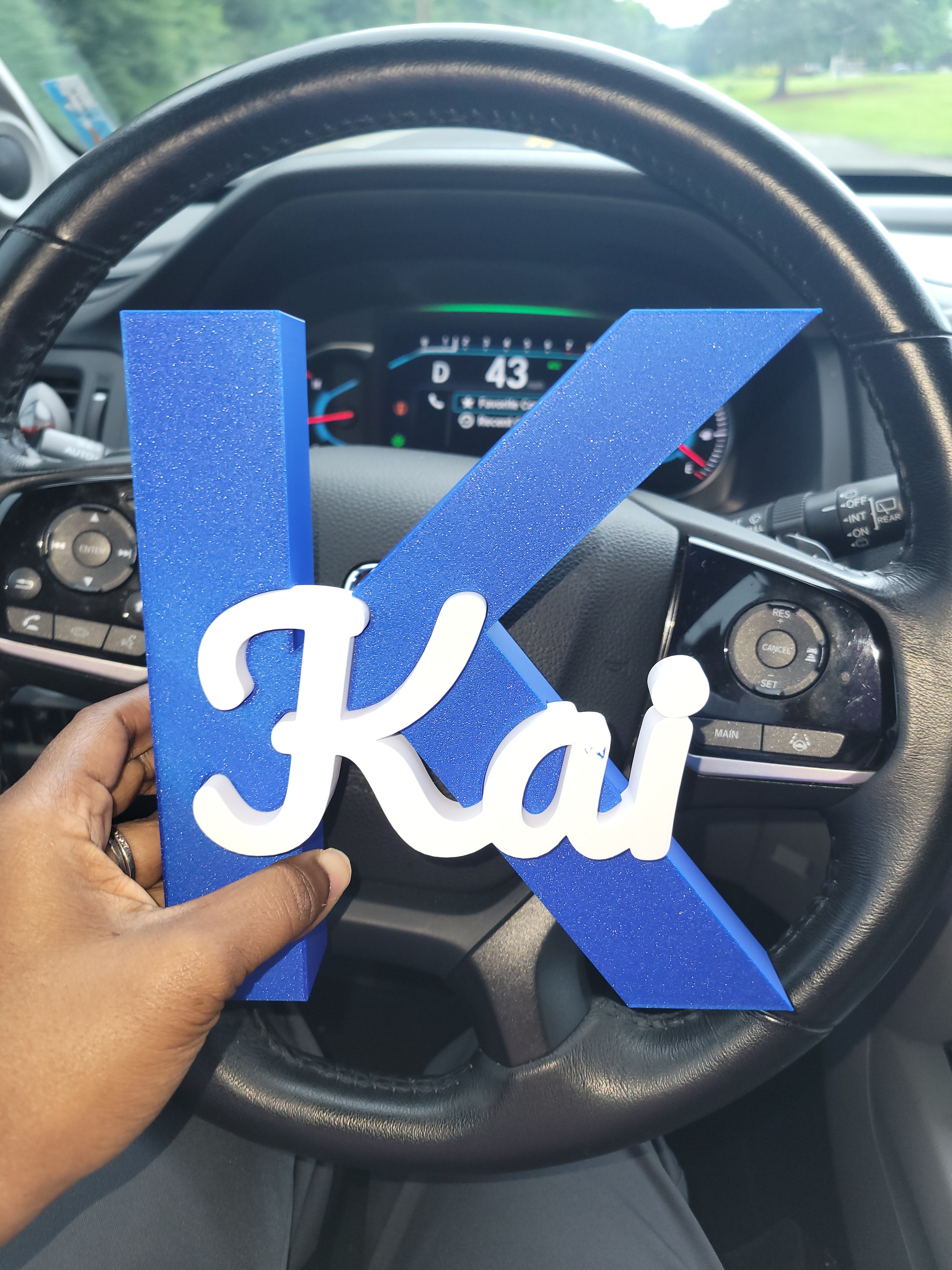 Personalized 3D Printed Name Initial