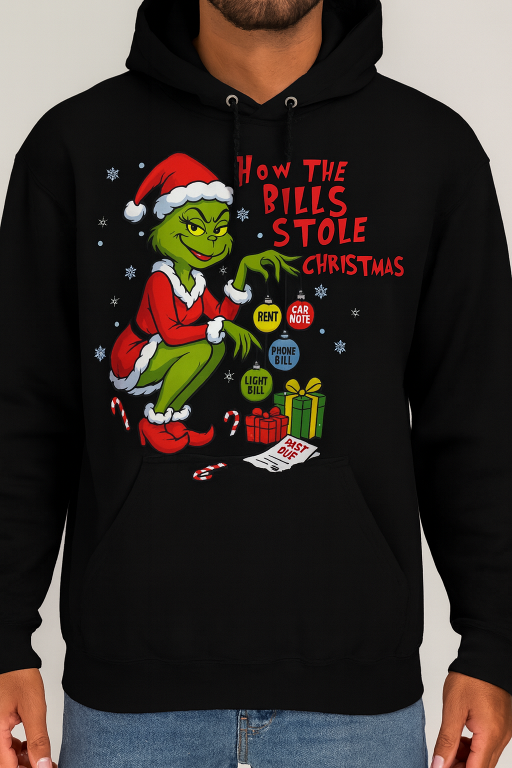 Grinch's Bills stole Christmas Unisex Cotton T-Shirt, sweatshirt, Hoodie