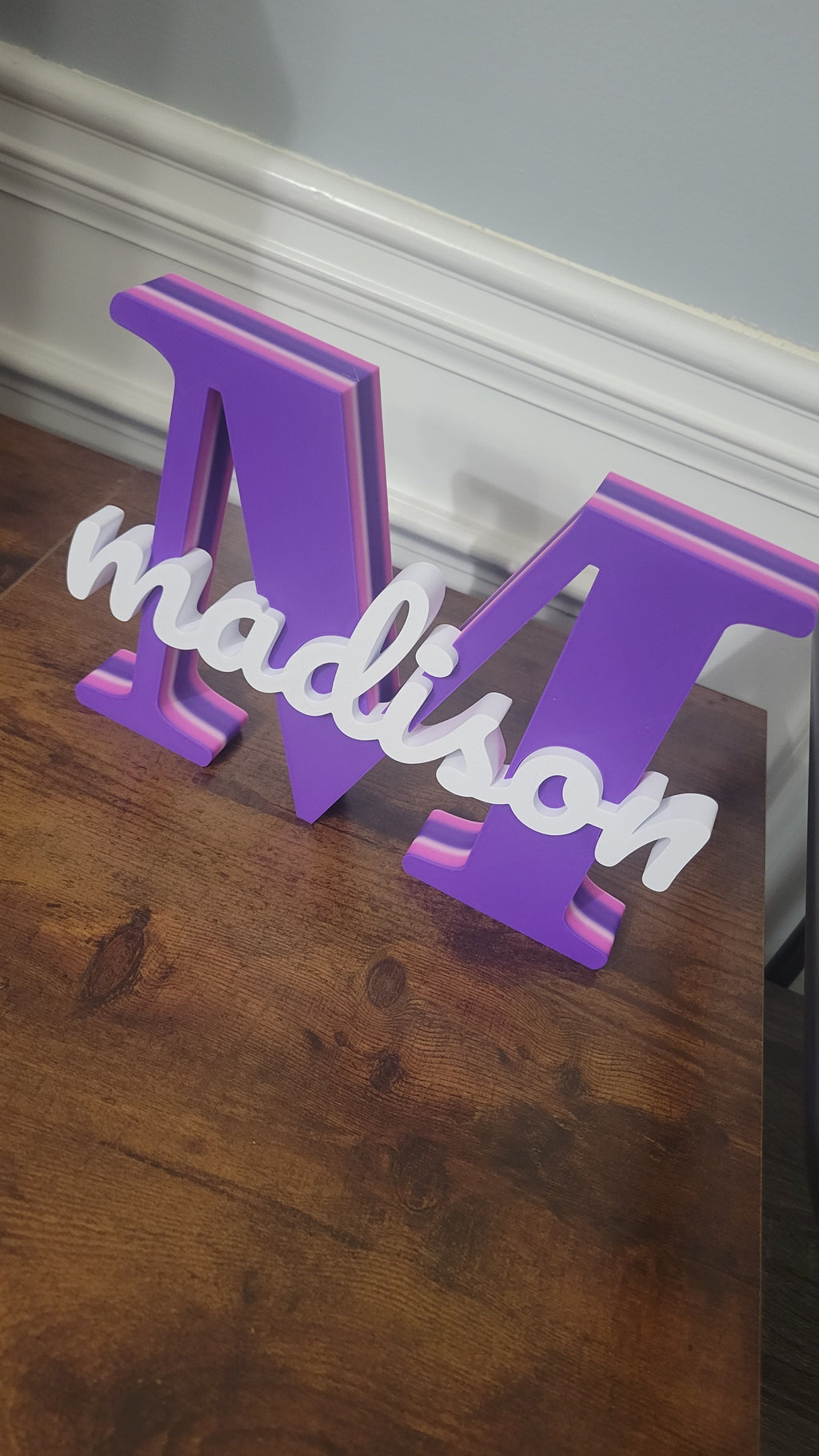 Personalized 3D Printed Name Initial