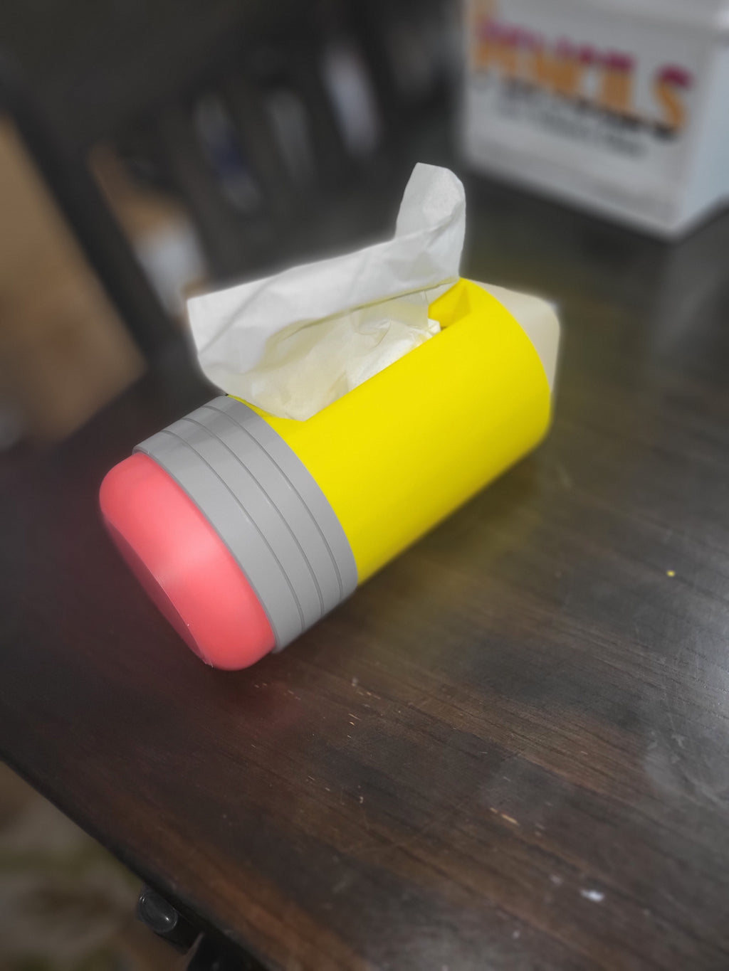 Pencil Tissue Box Holder, 3D Printed Decor