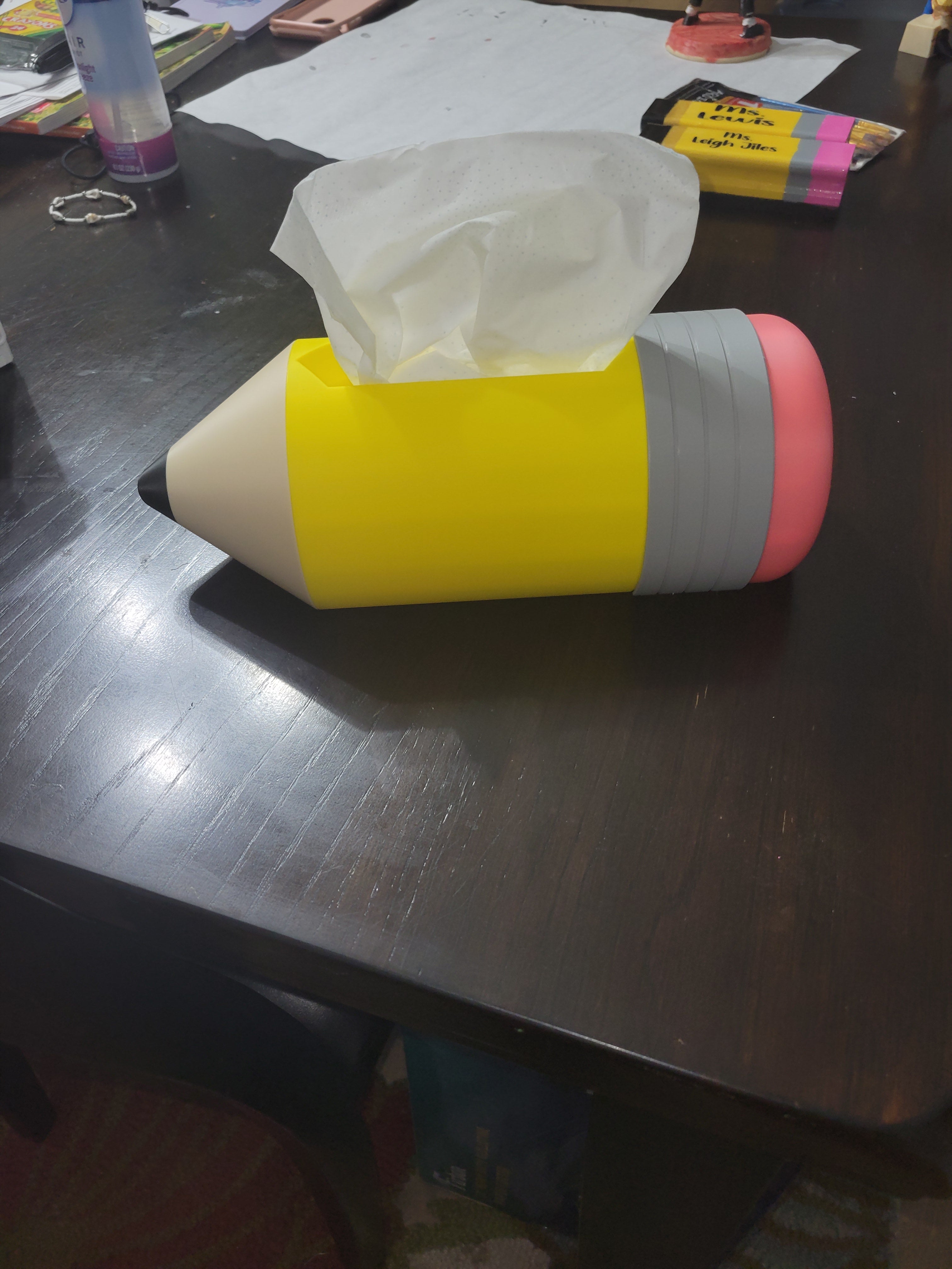 Pencil Tissue Box Holder, 3D Printed Decor
