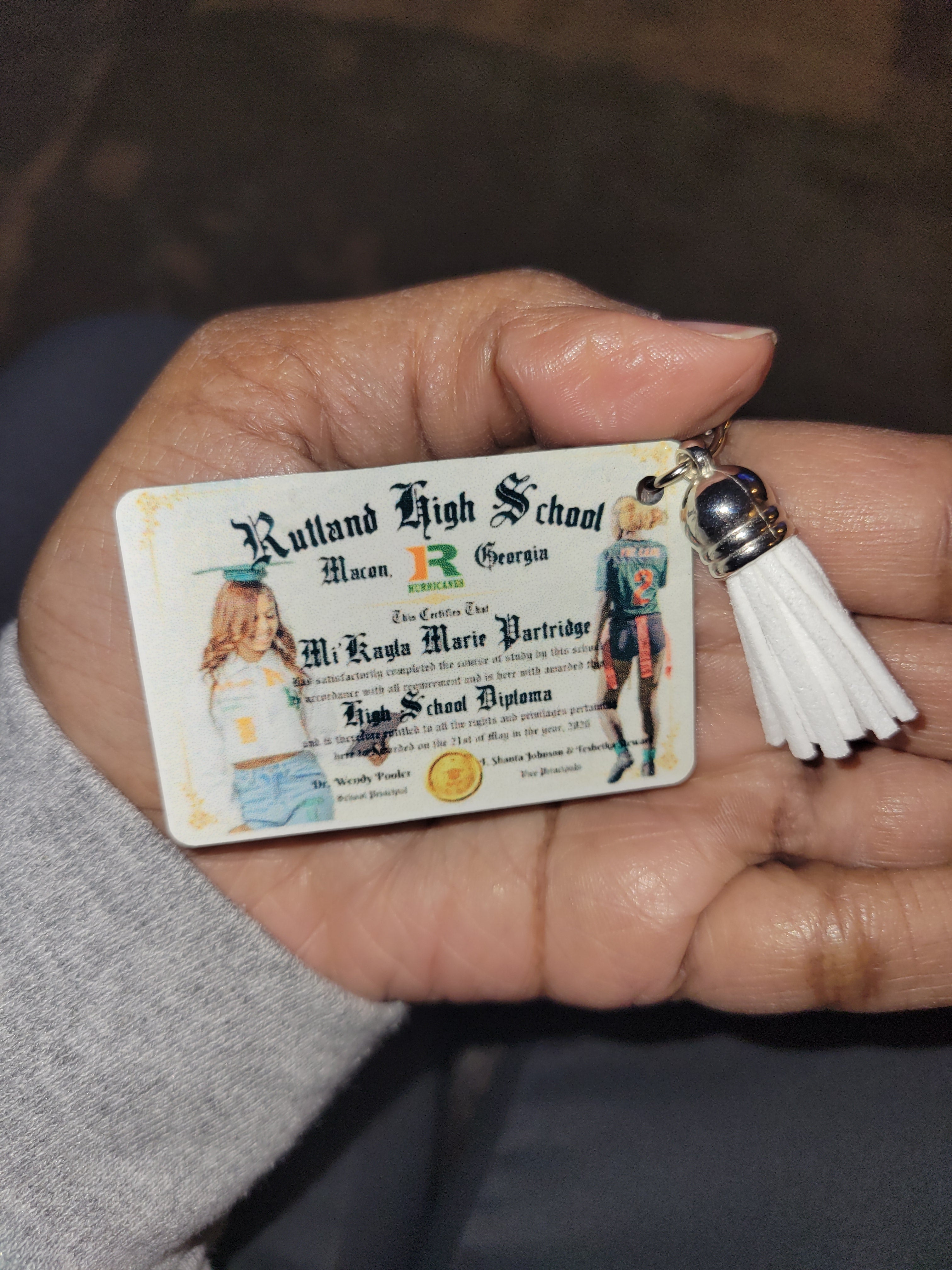 Grad Diploma Double sided Keychains, Keepsakes